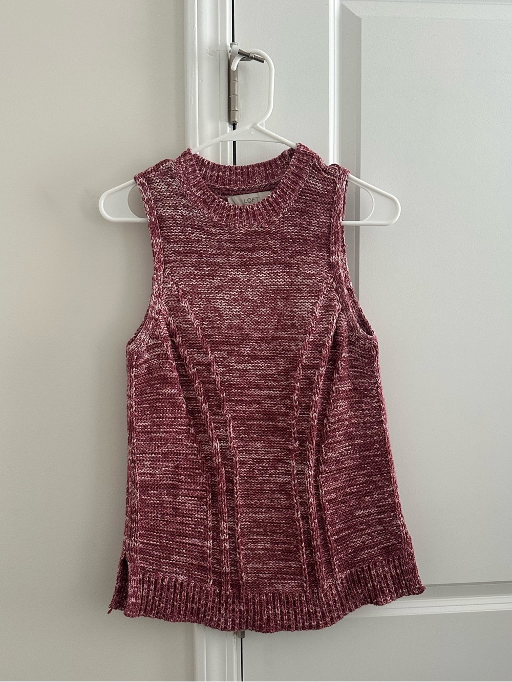 LOFT Pink Sleeveless Sweater